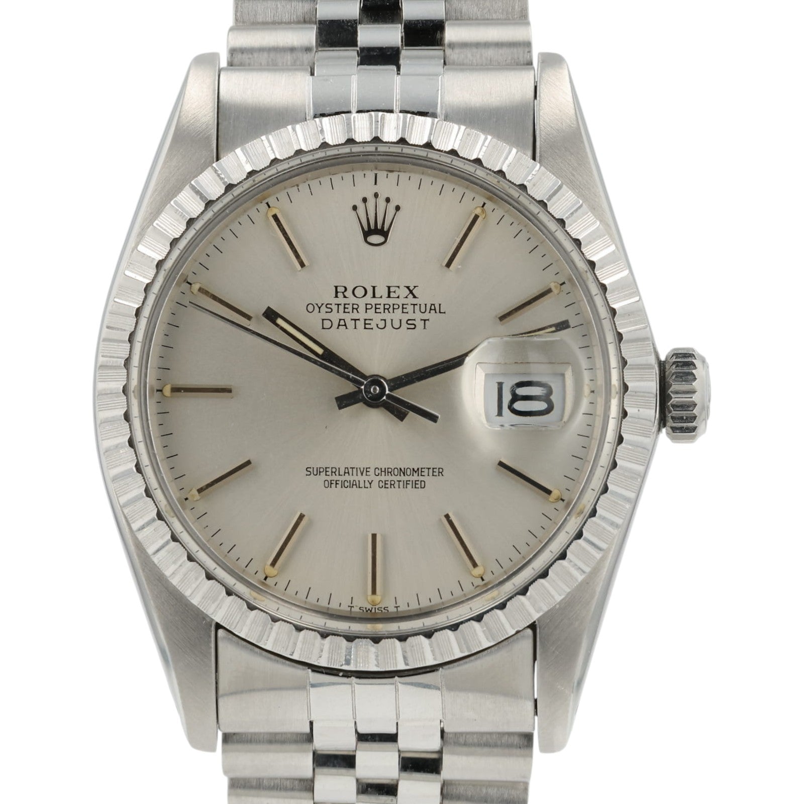 Rolex Datejust Silver Color Dial Stainless Steel 36mm Automatic Mens Watch 16030