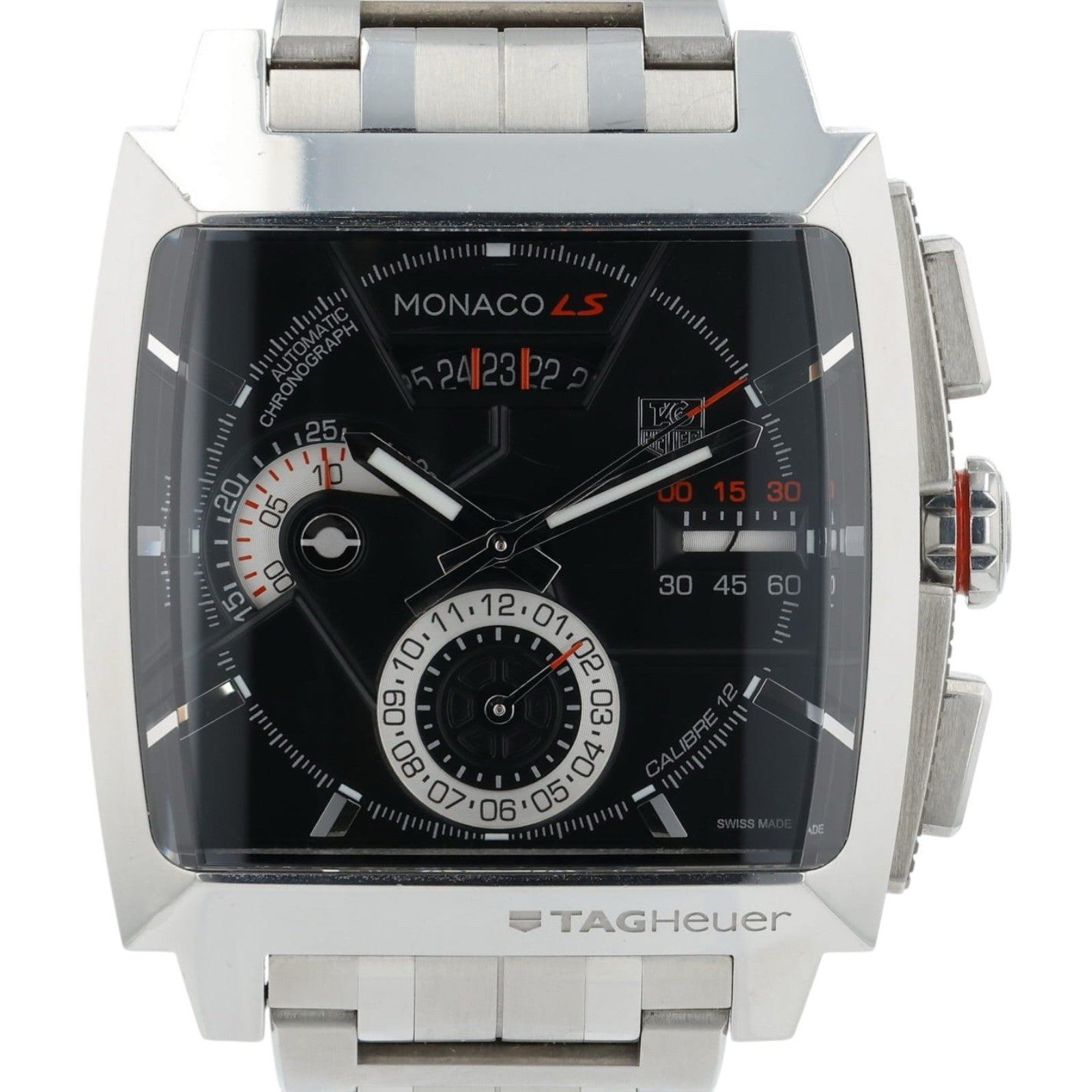 Tag Heuer Monaco Black Dial Stainless Steel 40.5mm Automatic Mens Watch CAL2110