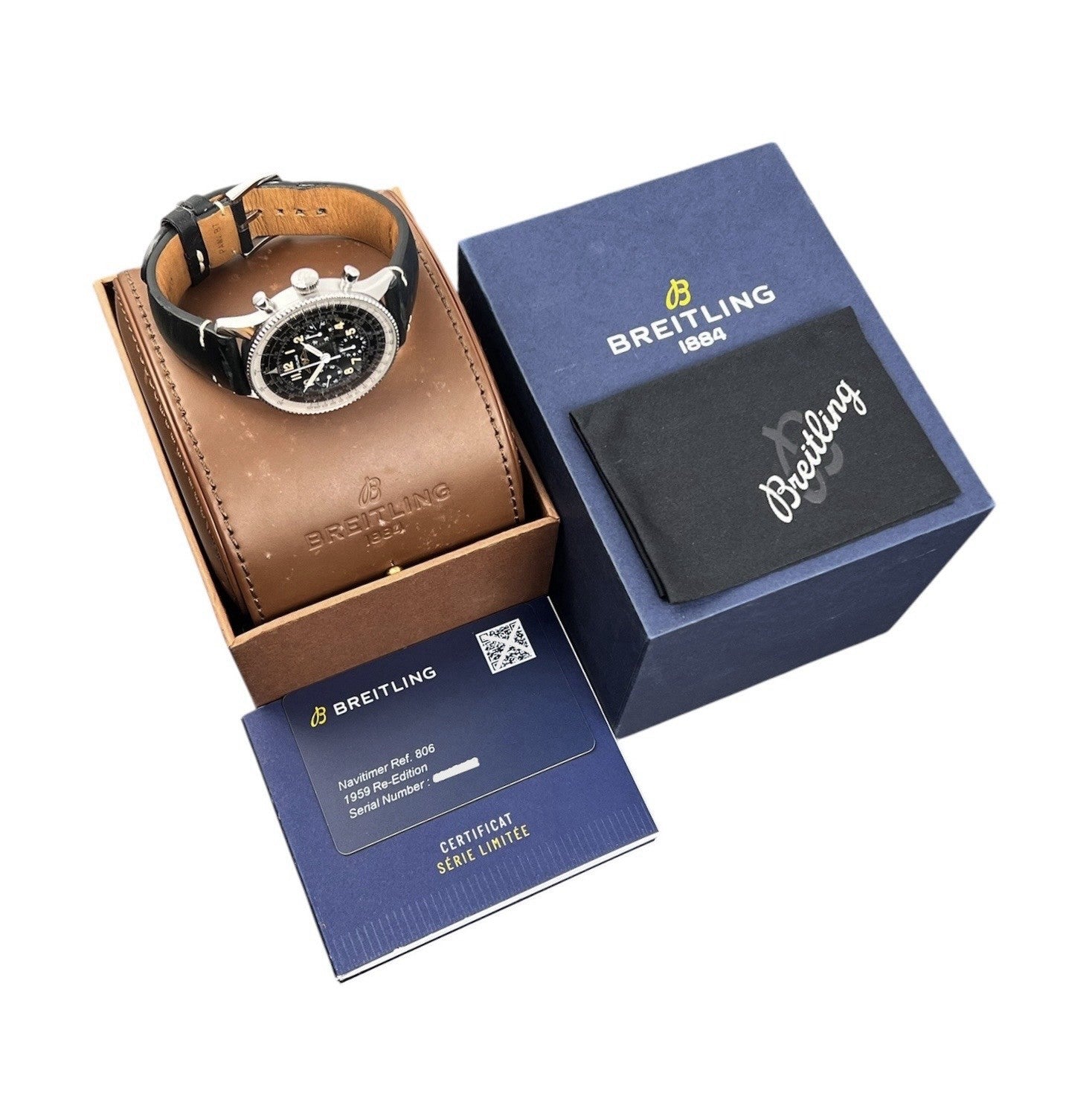 Breitling Navtimer Chrono Black Dial Steel 41mm Manual Wind Men's Watch AB0910