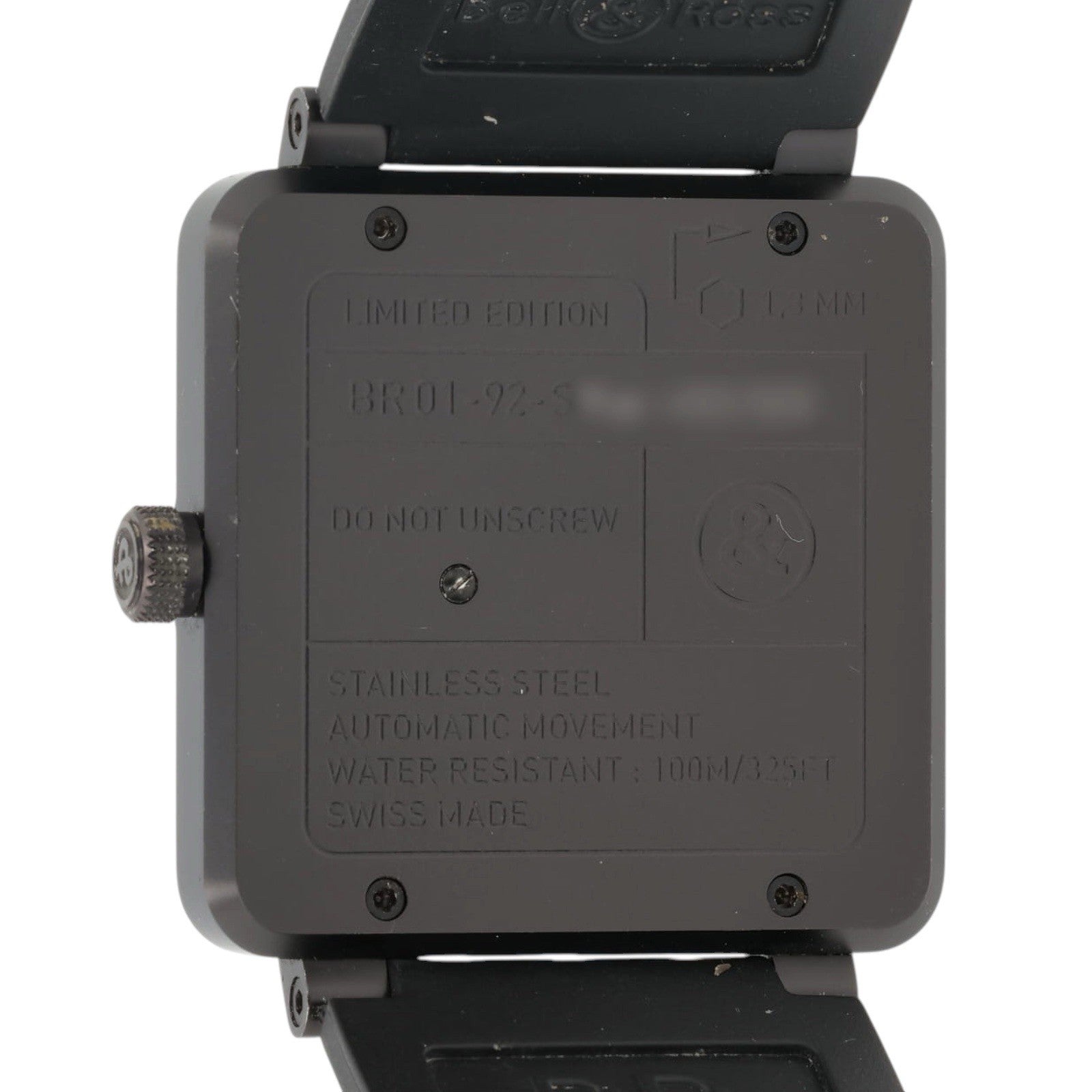 Bell & Ross BR-03 Black Dial Stainless Steel 46mm Automatic Mens Watch BR-92-S