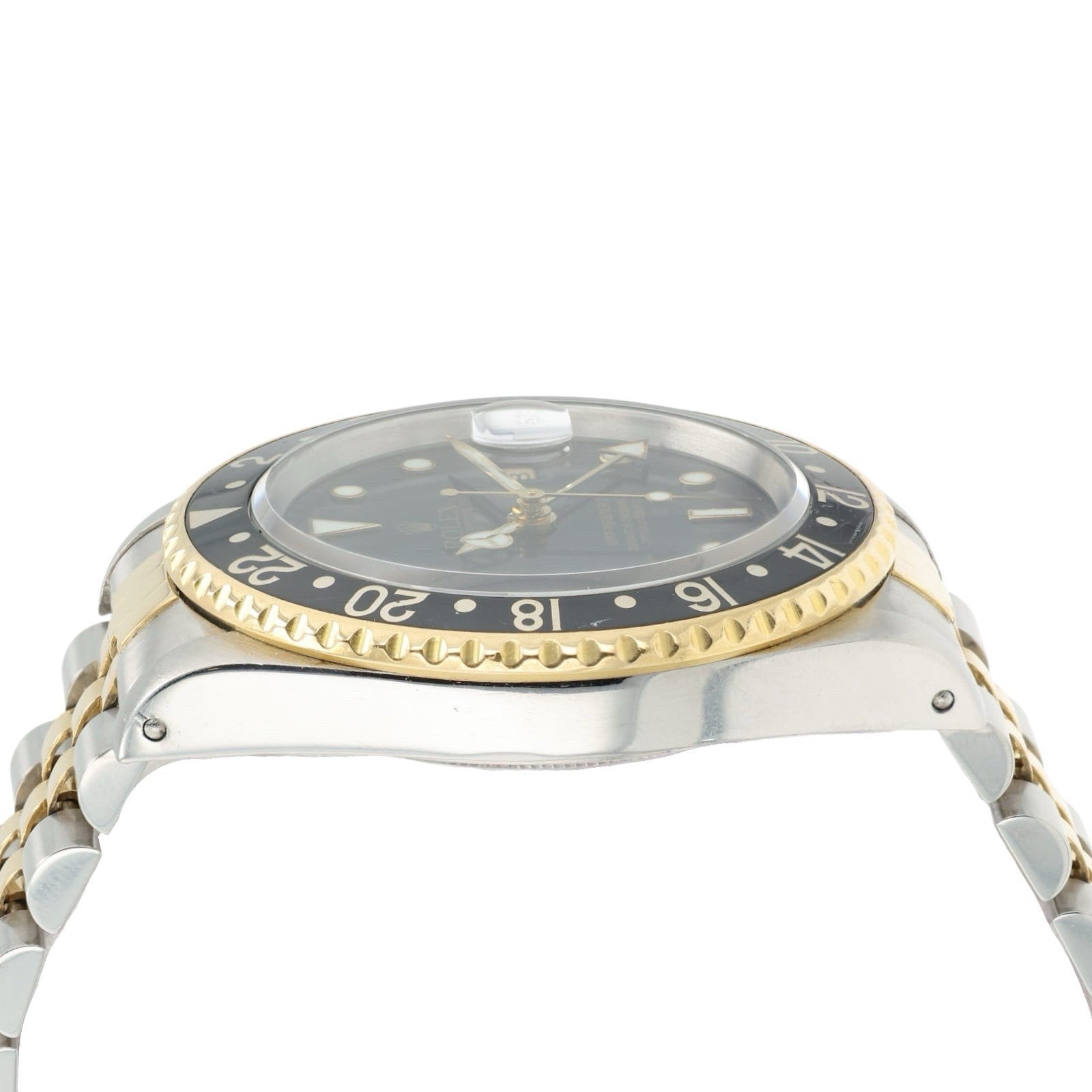 Rolex GMT Master II Black Dial Gold & Steel 40mm Automatic Men’s Watch 16713