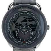 Hermes Arceau Titanium & Platinum Black Dial 41mm Automatic Men’s Watch AR10741