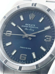 Rolex Air King Stainless Steel Blue Dial 34mm Automatic Men's Watch 14010M