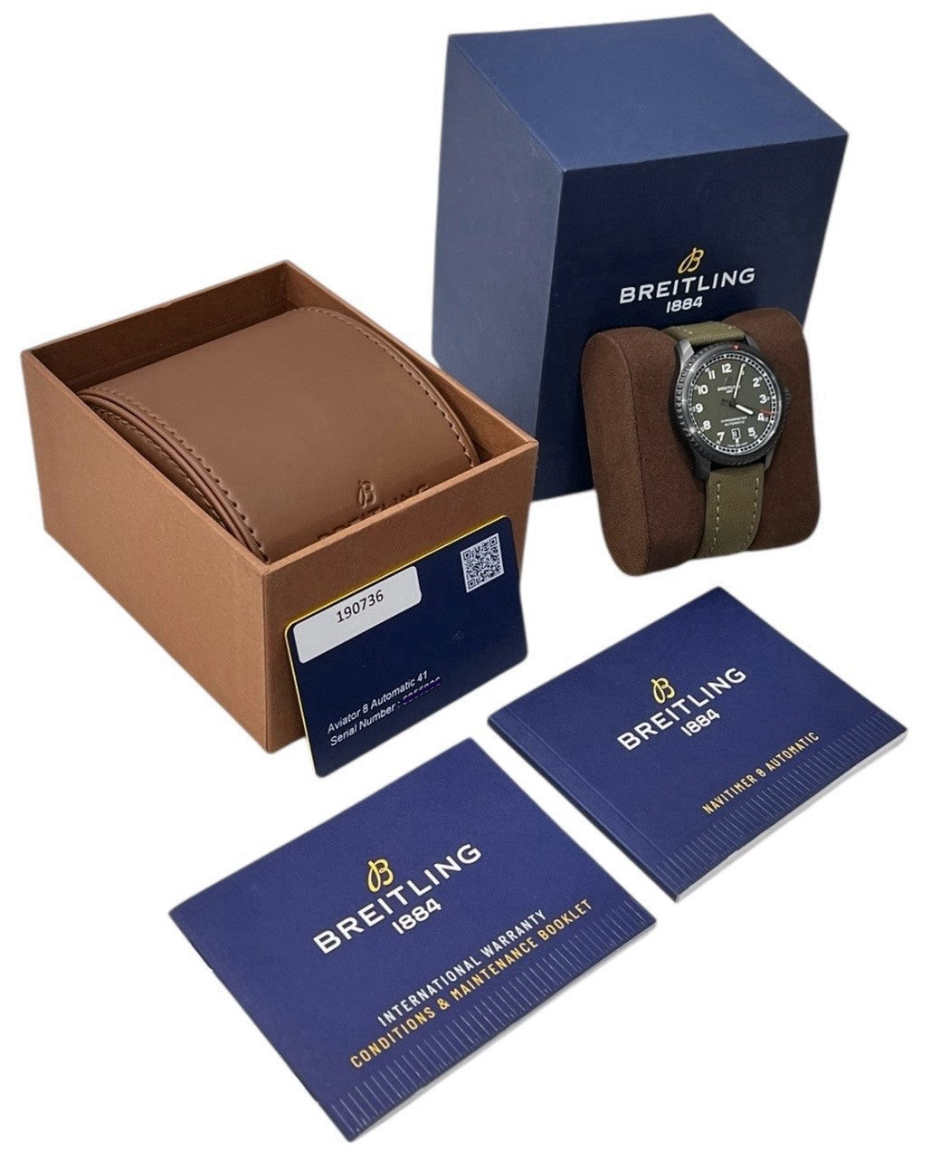 Breitling Aviator Blacksteel Case Green Dial 41mm Automatic Movement Mens M17315