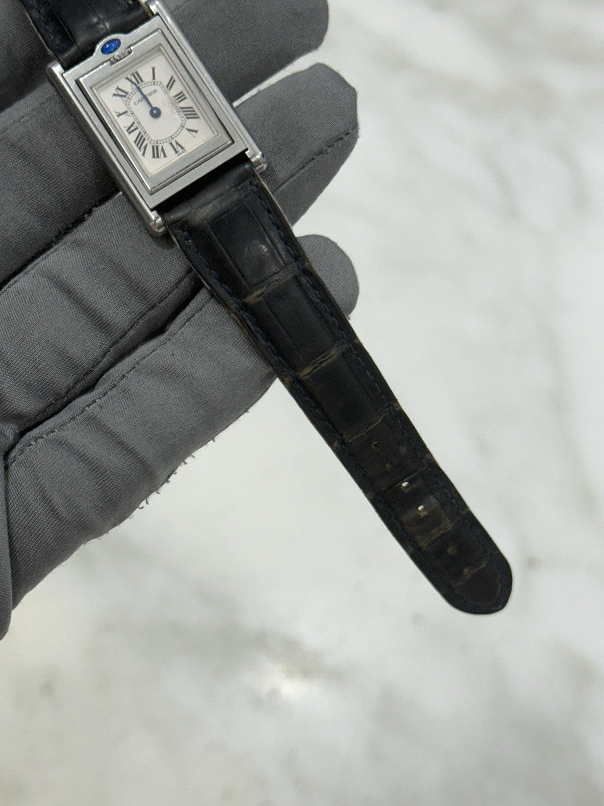 Cartier Tank Basculante Small 25 x 22mm Quartz Steel W1011158 Selling As-Is