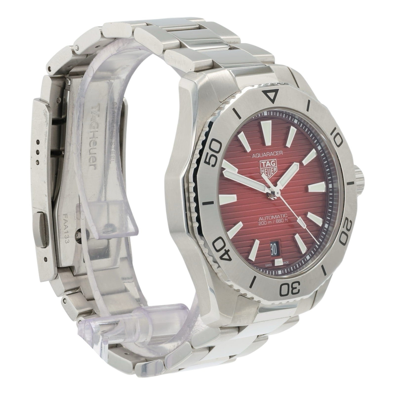 Tag Heuer Aquaracer Red Dial Stainless Steel 40mm Automatic Men’s Watch WBP2114
