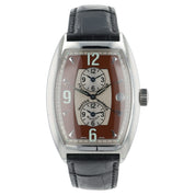 Franck Muller Master Banker Steel Maroon Dial 36mm Automatic Watch 7880 MB HV