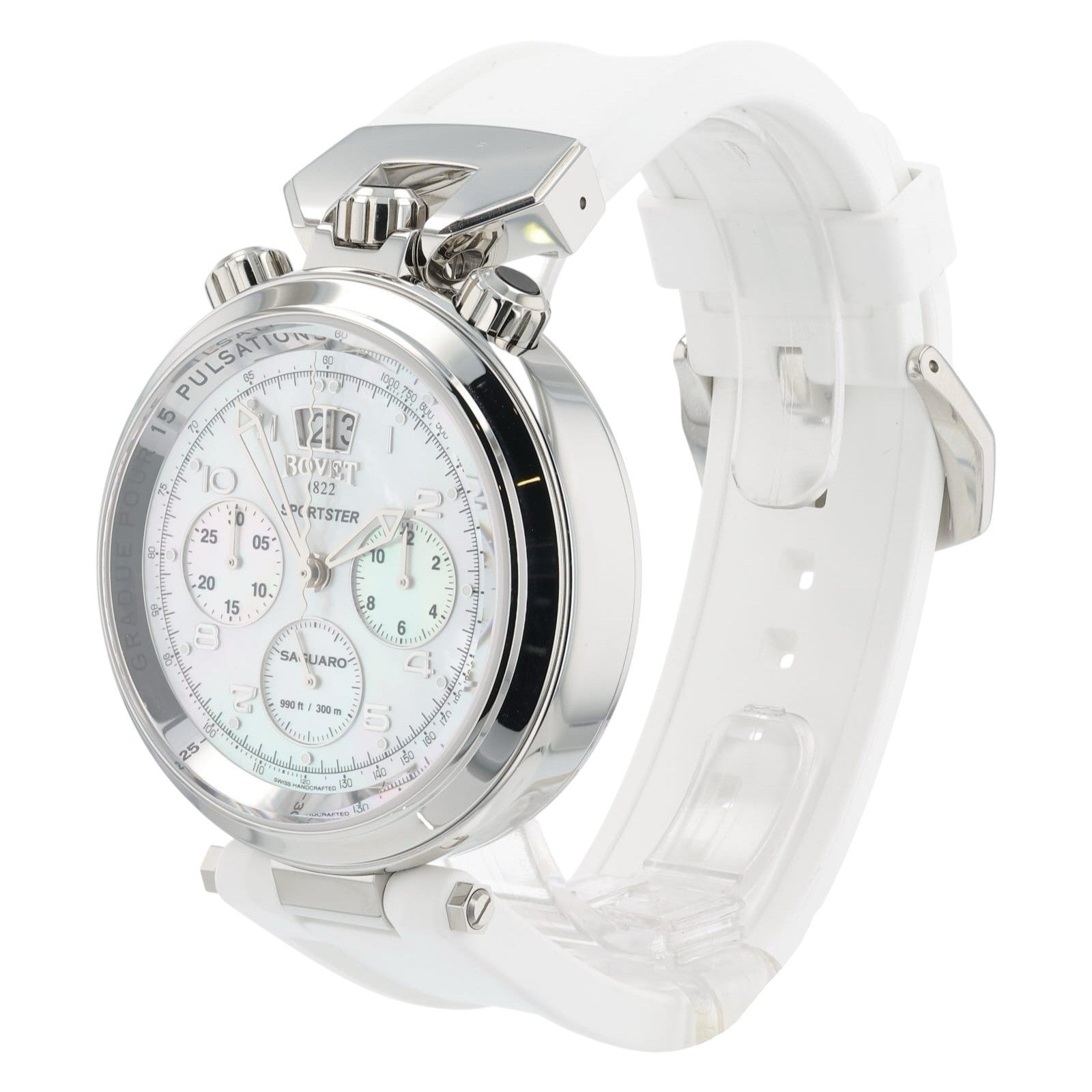 NEW 2025 Bovet Sportster Saguaro Steel Mother Of Pearl Dial 46mm Auto SP0432