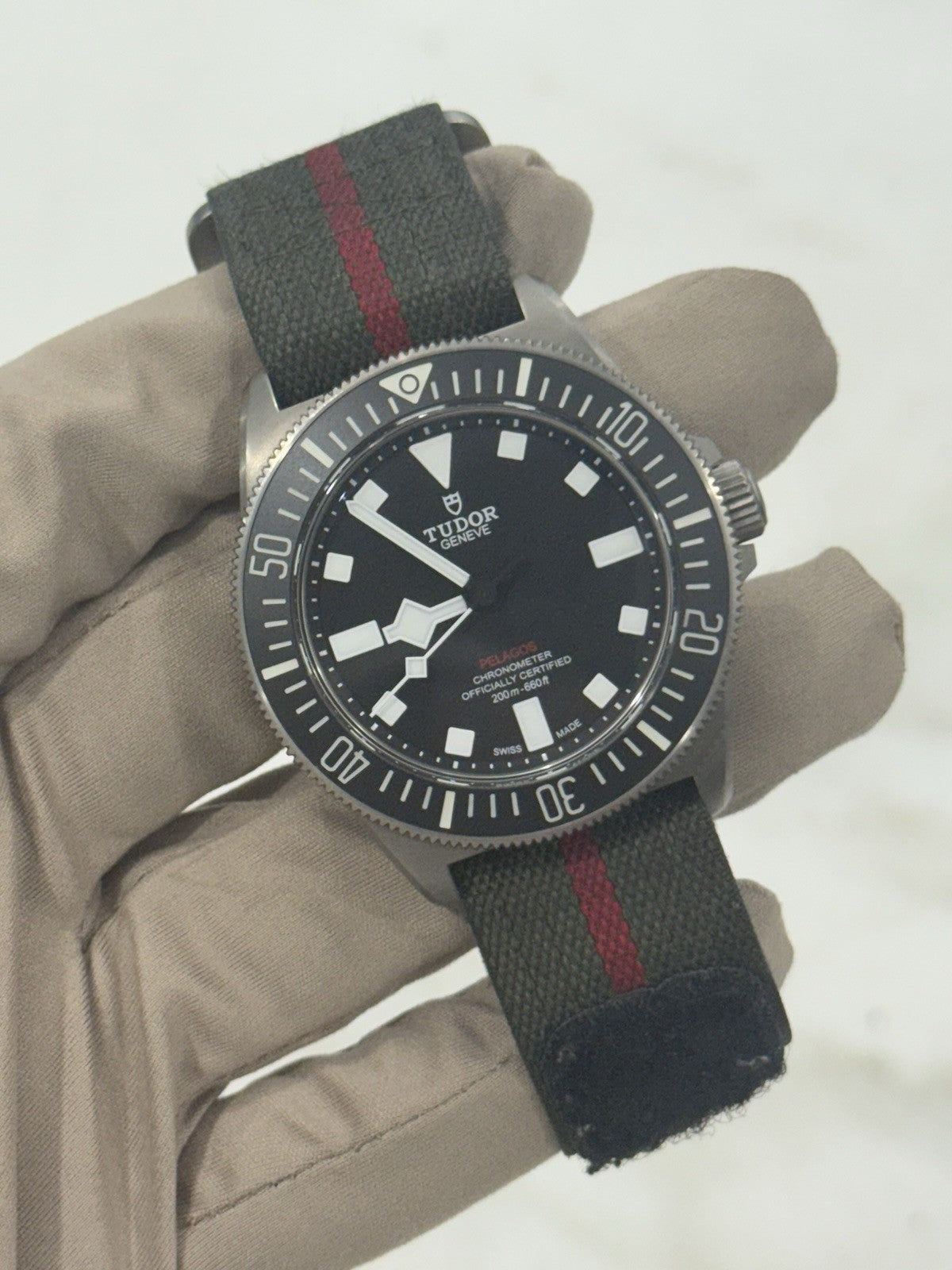 2023 Tudor Pelagos FXD 25717N Titanium 42mm Fabric Strap Watch - Box & Papers