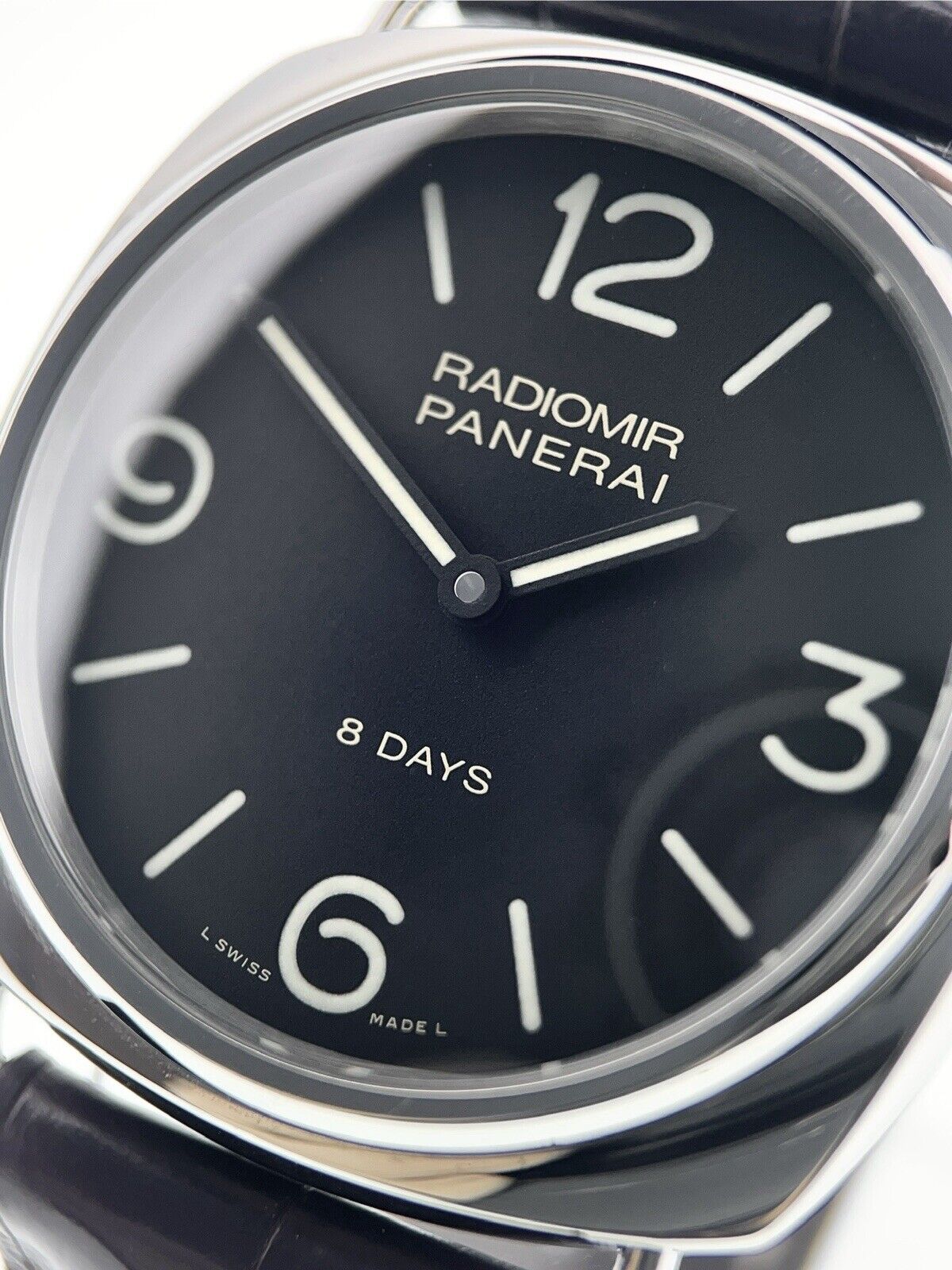 Panerai Radiomir 8 Days Steel Black Dial 45mm Manual Wind Men’s Watch PAM00610