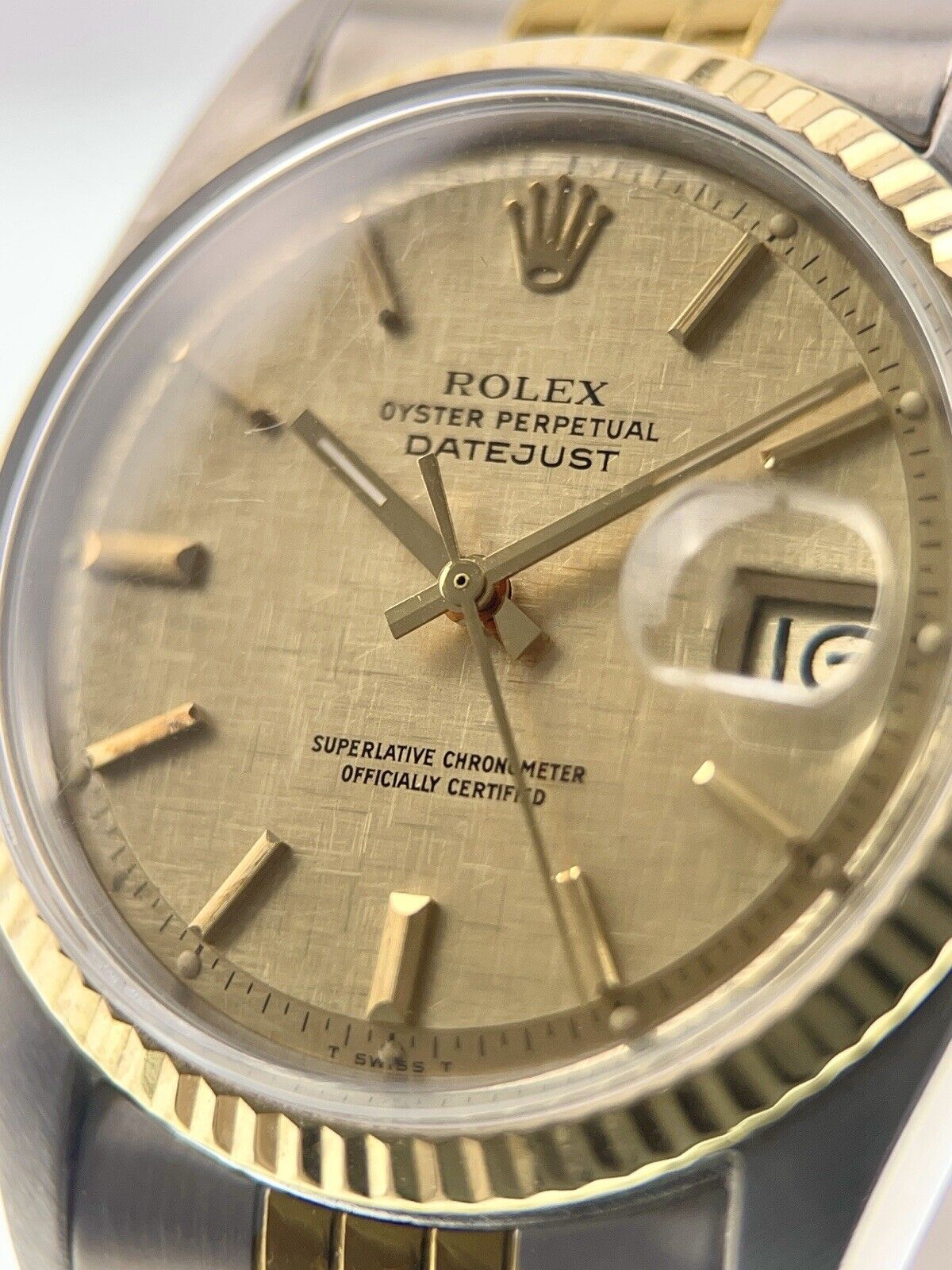 Rolex Datejust Gold & Steel Champagne Dial 36mm Automatic Men’s Watch 1601