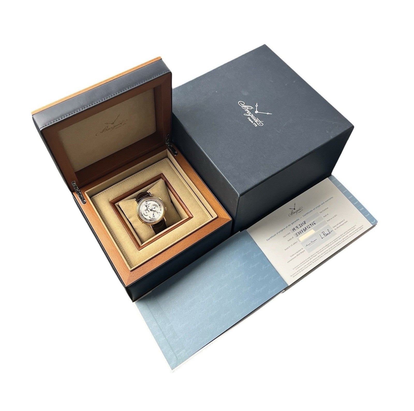 Breguet Classique Alarm Silver Dial 18k Yellow Gold 39mm Automatic Mens 5707BA