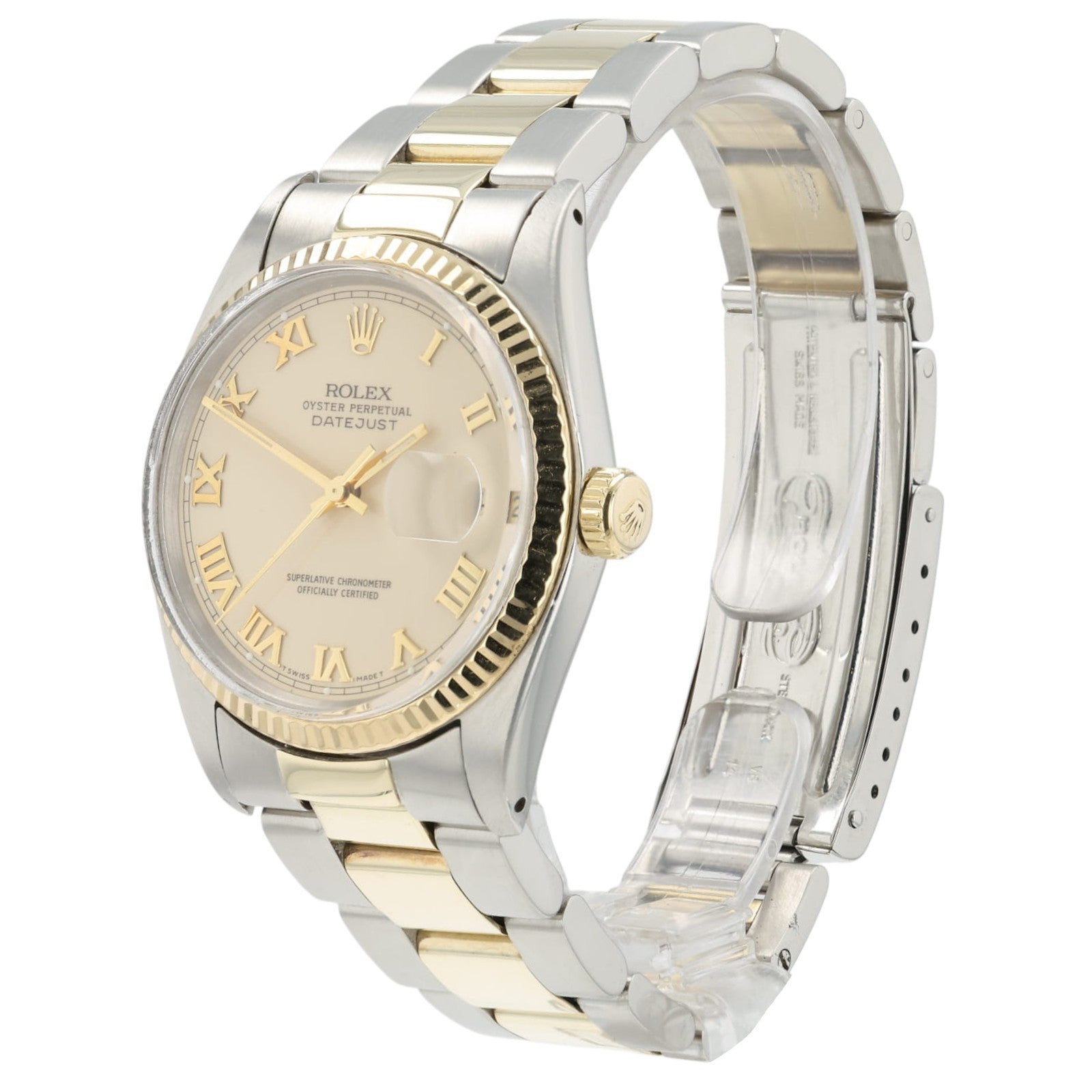 Rolex Datejust Cream Dial 18k Yellow gold & Steel 36mm Automatic Mens 16013