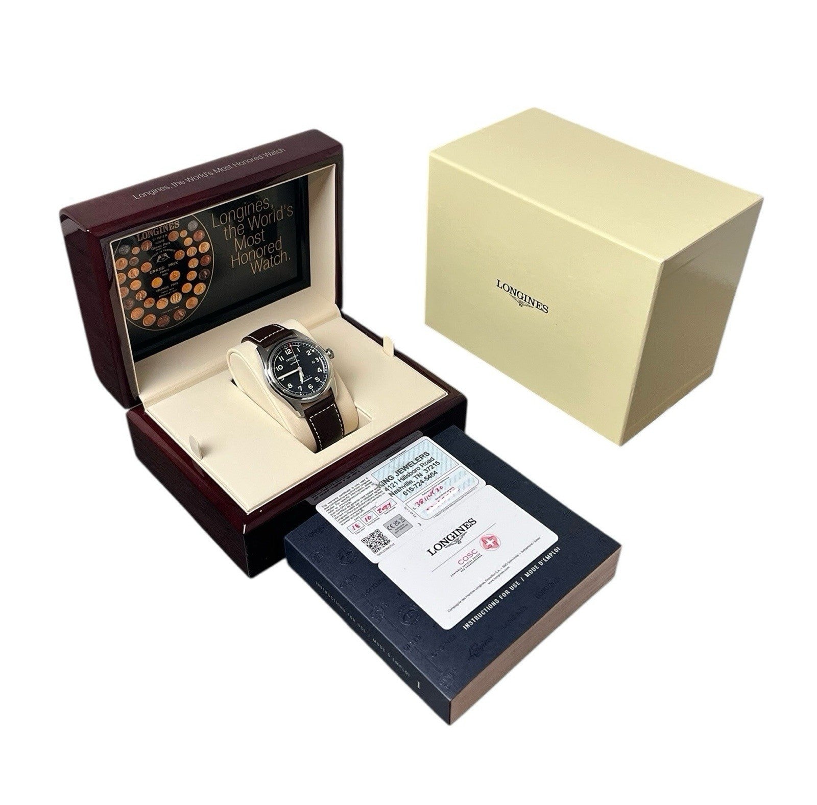 Longines Spirit Stainless Steel Black Dial 42mm Automatic Mens Watch L38114530