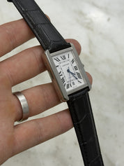 Cartier Tank XL Silver Dial Stainless Steel 31mm Automatic Mens Watch W5200027