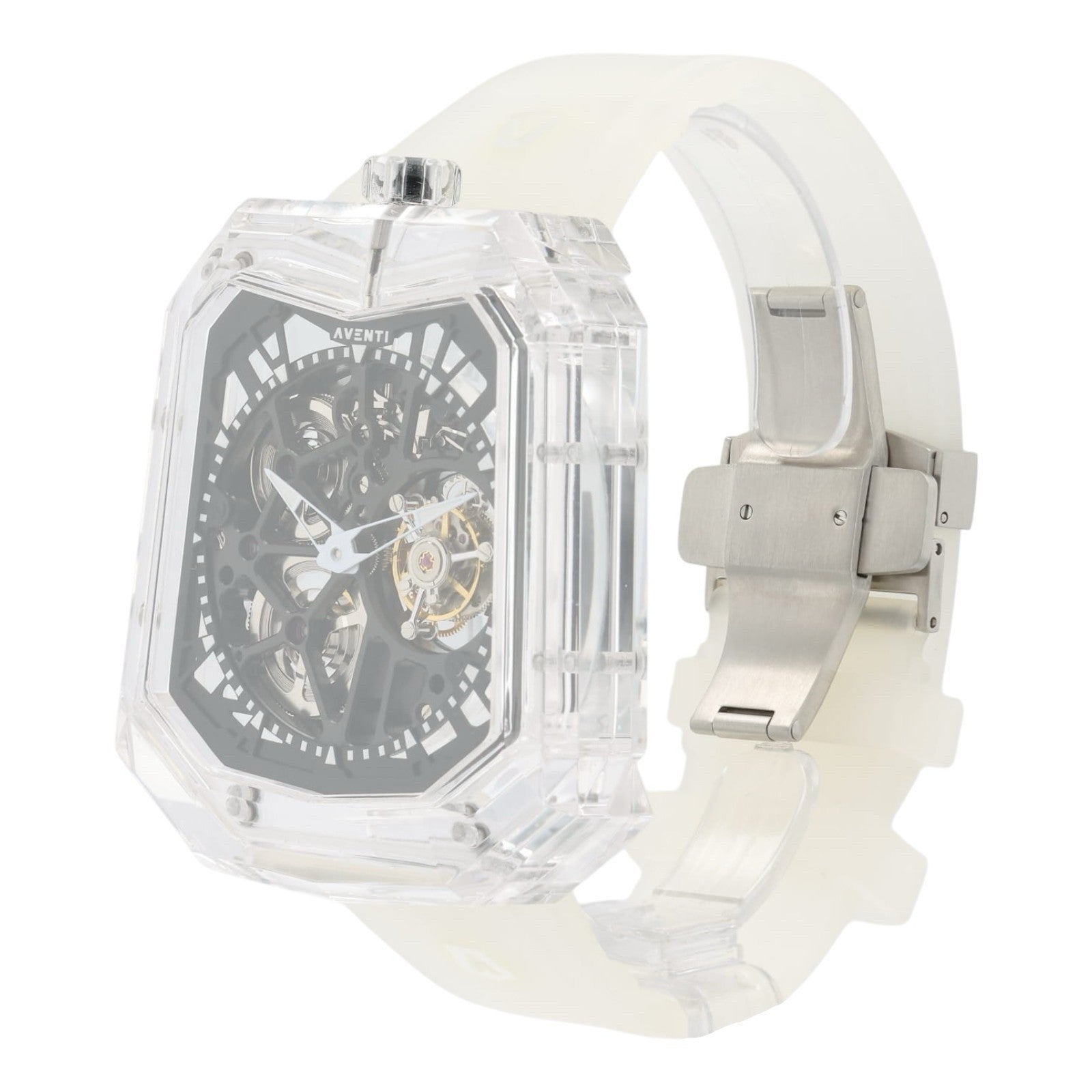 Aventi Sapphire Tourbillon Skeletonized Dial Sapphire Case 48mm Watch A11-S