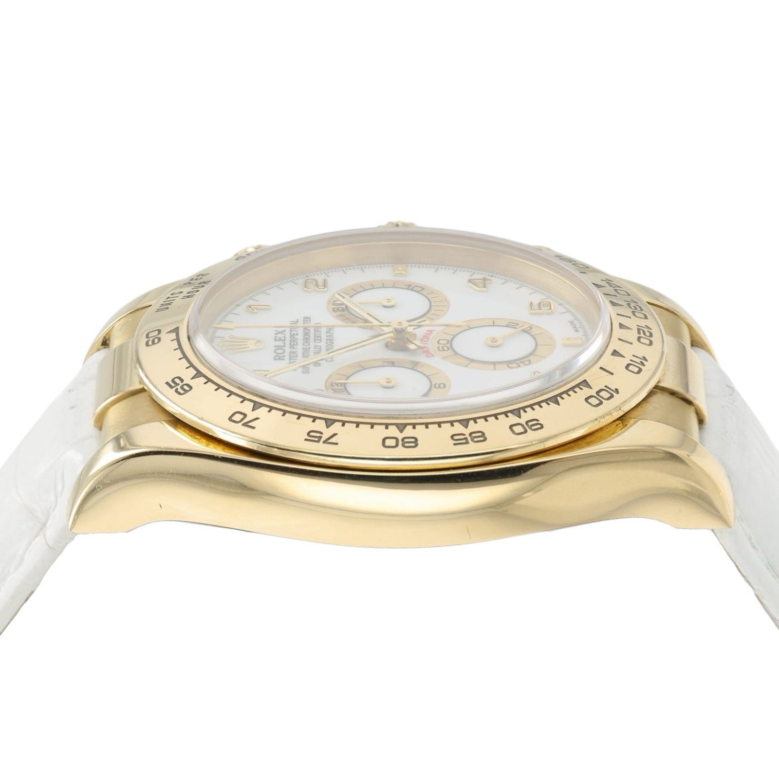 Rolex Daytona White Dial 18k Yellow Gold 40mm Automatic Mens Watch 116518