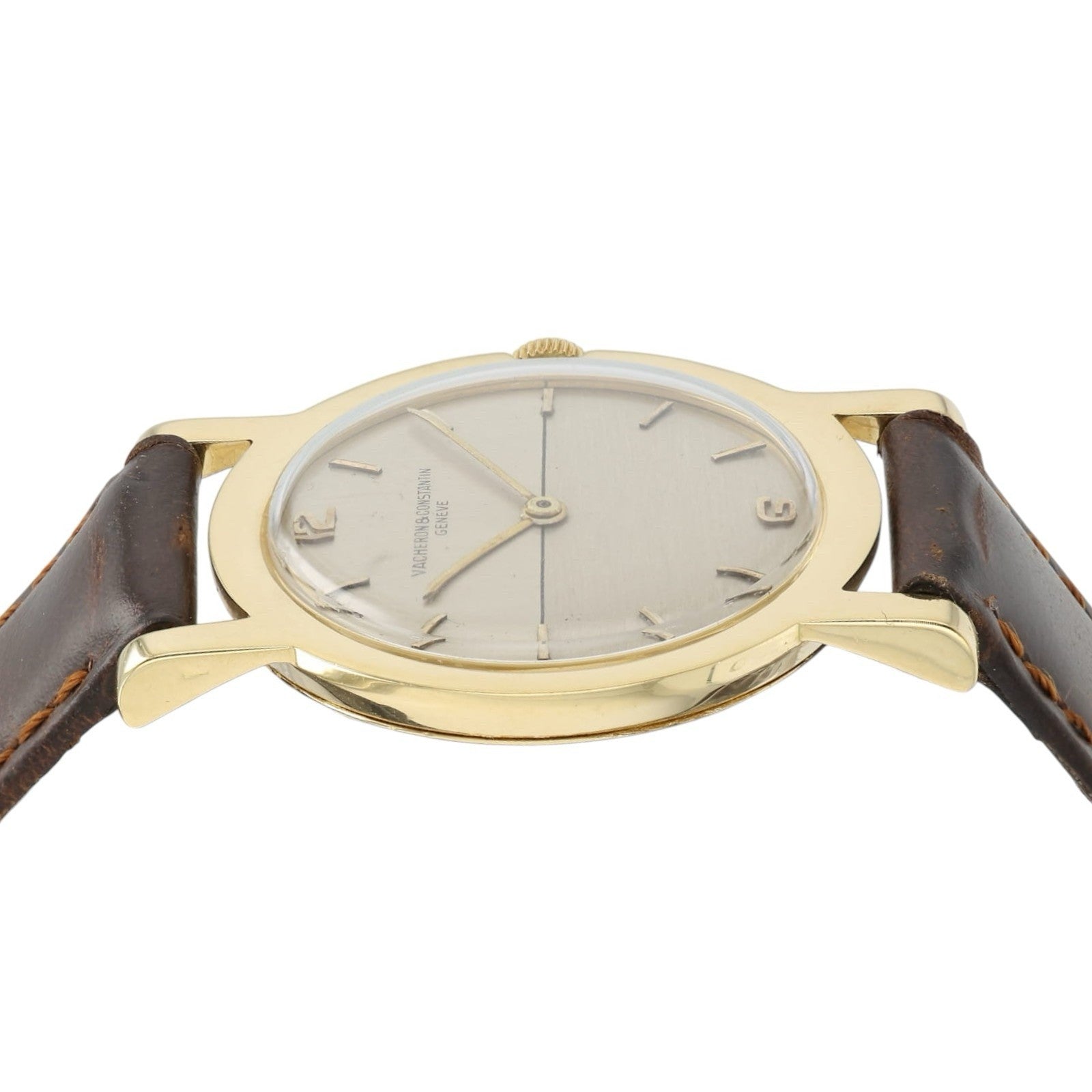 Vacheron Constantin Silver Sector Dial 18k Yellow Gold 32mm Wind Up Watch 4898