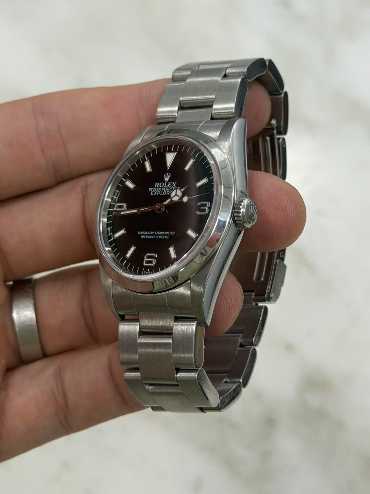 Rolex Explorer Stainless Steel Black Dial 36mm Automatic Men’s Watch 14270