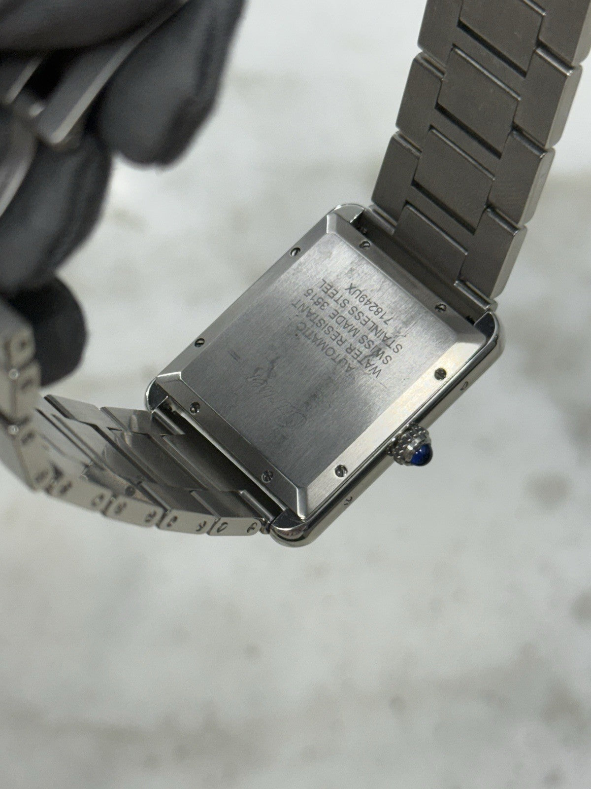 Cartier Tank Solo Date XL Roman Stainless Steel 31mm Automatic Men’s Watch 3515