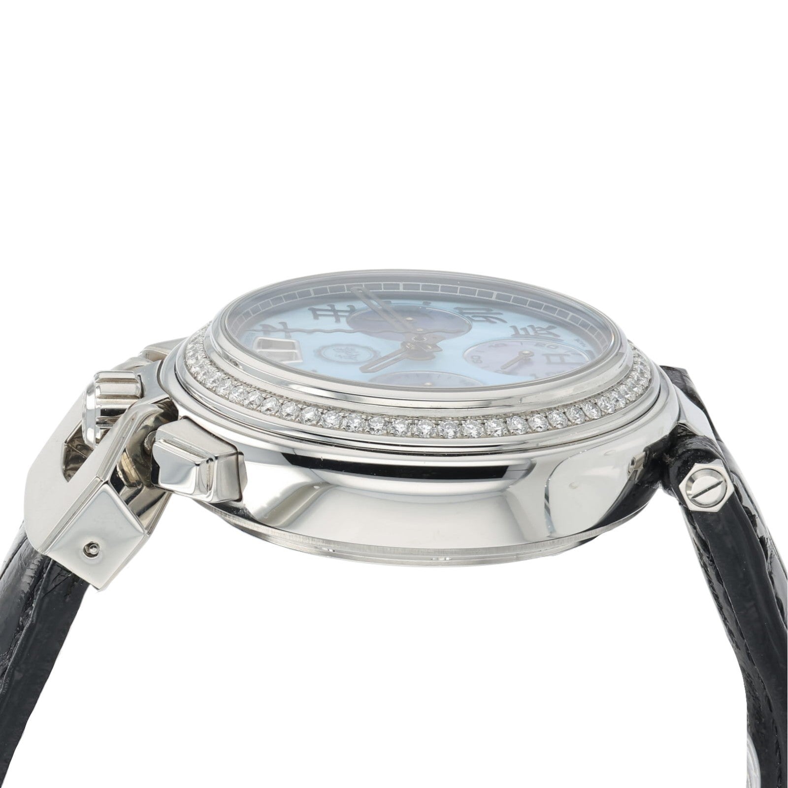 NEW 2025 Bovet Sportster Diamond Bezel Steel Blue Dial 40mm Auto Watch SP0187