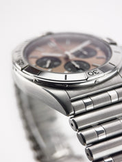 Breitling Chronomat Stainless Steel Salmon Dial 42mm Automatic Mens Watch AB0134