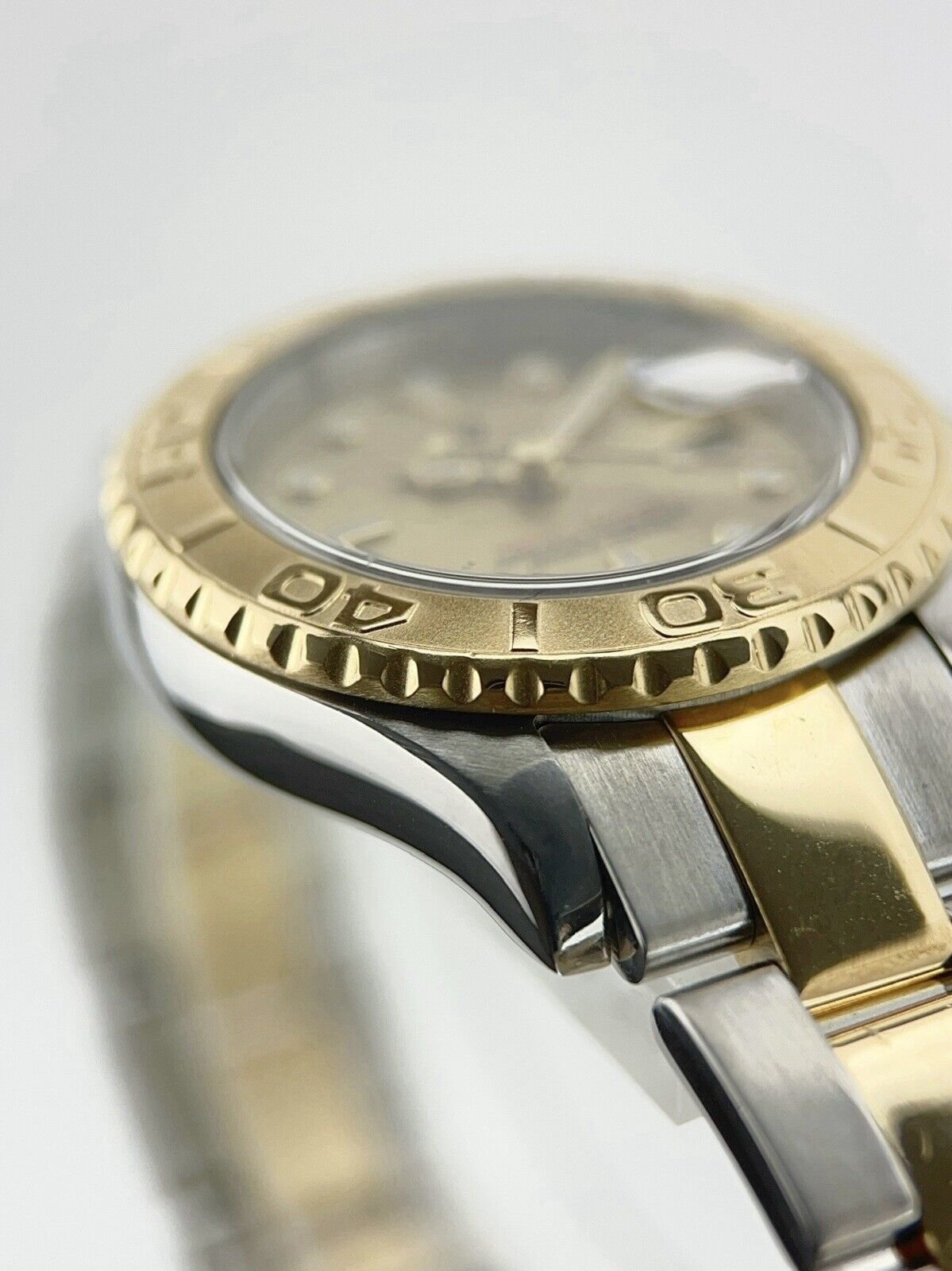 Rolex Yacht-Master 18k Gold & Steel Gold Dial 29mm Automatic Womens Watch 169623