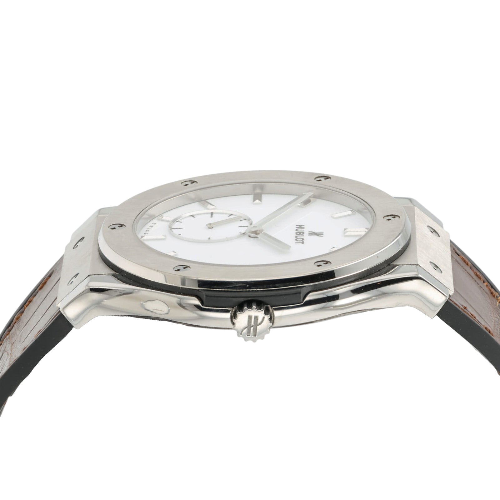 Hublot Classic Fusion White Dial Titanium 45mm Manual Wind Mens 515.NX.2210.LR