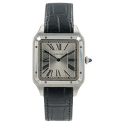 Cartier Santos Dumont Silver Dial Steel 46x33mm Manual Wind Mens Watch WSSA0032
