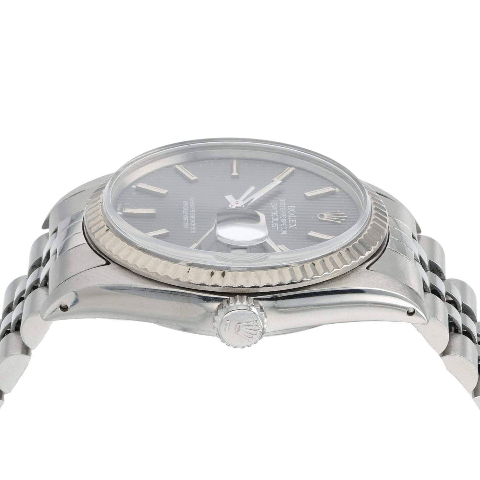 Rolex Datejust Grey Dial Stainless Steel 36mm Automatic Men’s Watch 16014