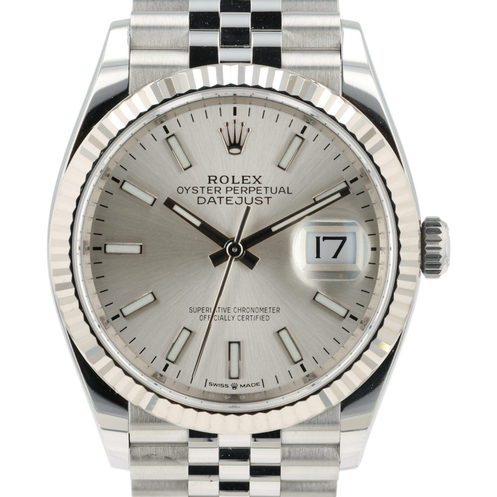 Rolex Datejust Silver Dial Stainless Steel 36mm Automatic Movement Men’s 126234