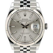 Rolex Datejust Silver Dial Stainless Steel 36mm Automatic Movement Men’s 126234