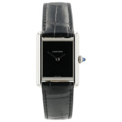 2023 Cartier Tank Must Black Dial Steel 25mm Quartz Unisex Watch WSTA0072
