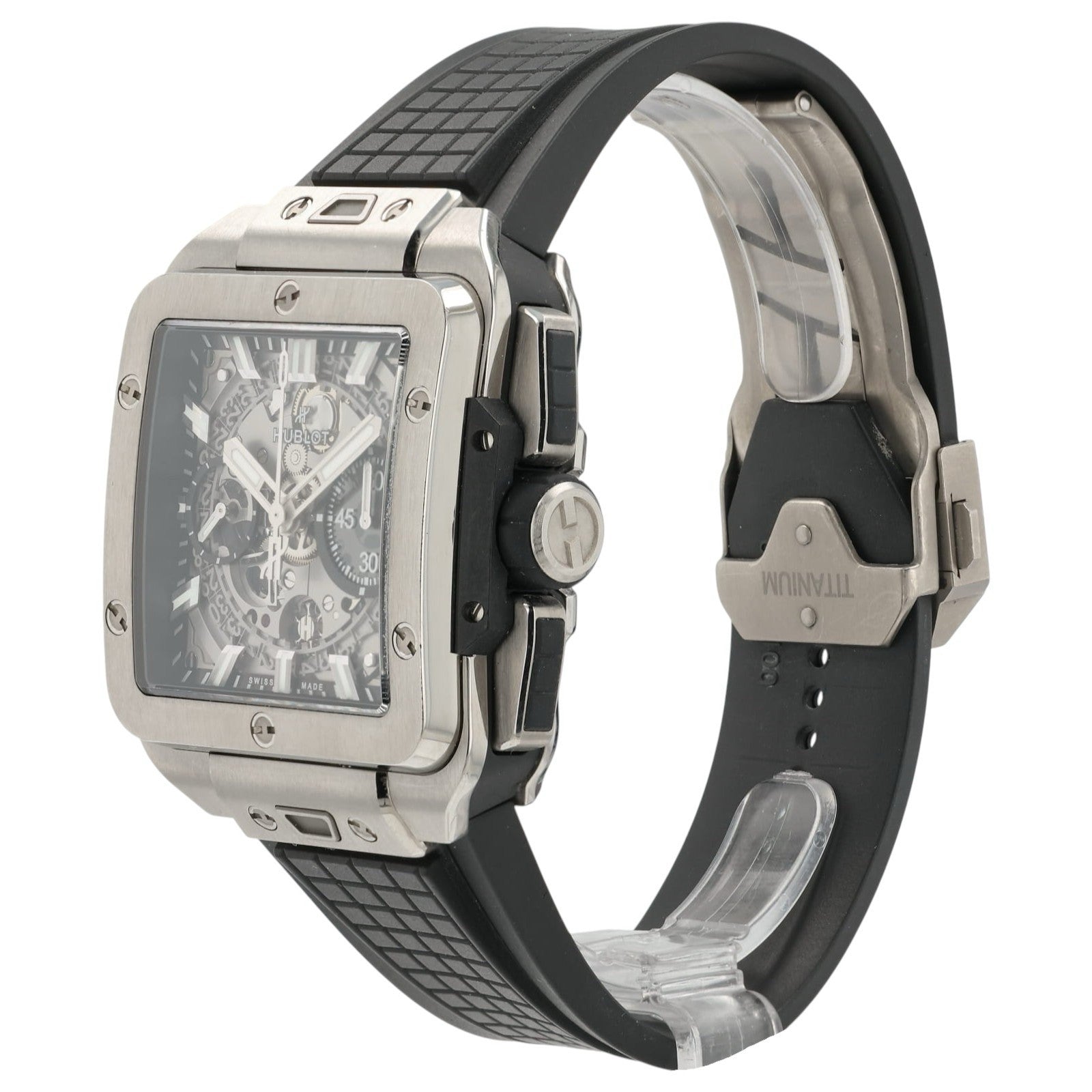 Hublot Square Bang Skeleton Dial Titanium 42mm Automatic Mens 821.NX.0170.RX