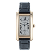Cartier Tank Americaine 18k Rose Gold Silver Dial 26mm Auto Mens Watch W262003