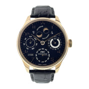 IWC Perpetual Calendar 18k Rose Gold Black Dial 44mm Automatic Watch IW502103
