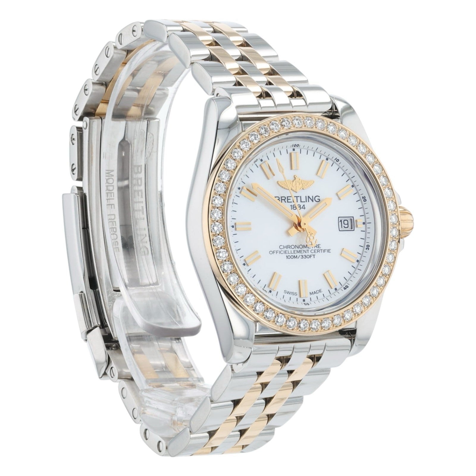 Breitling Ladies Galactic Sleek MOP Dial Gold & Steel 32mm Quartz Women’s C71330