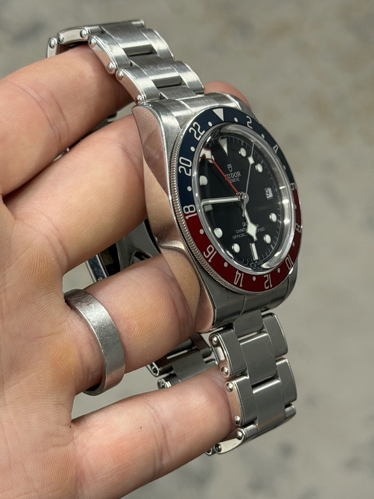 2019 Tudor Black Bay GMT Pepsi Black Dial Stainless Steel Mens Watch 79830RB