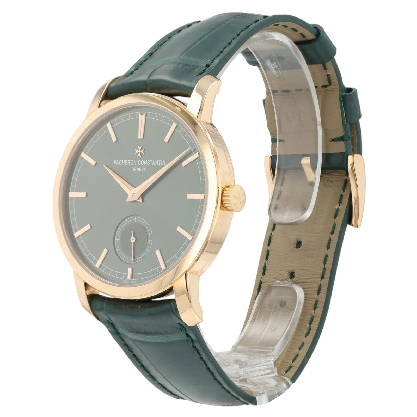 Vacheron Constantin Traditionnelle Green Dial 18k Rose Gold 38mm Manual Wind