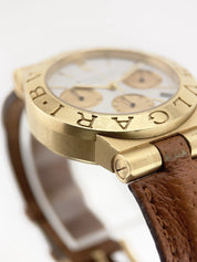Bulgari Diagono 18k Yellow Gold White Dial 35mm Automatic Men’s Watch CH35G