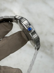 2022 Cartier Santos Large Steel Silver Dial 39mm Automatic Men's Watch WSSA0018