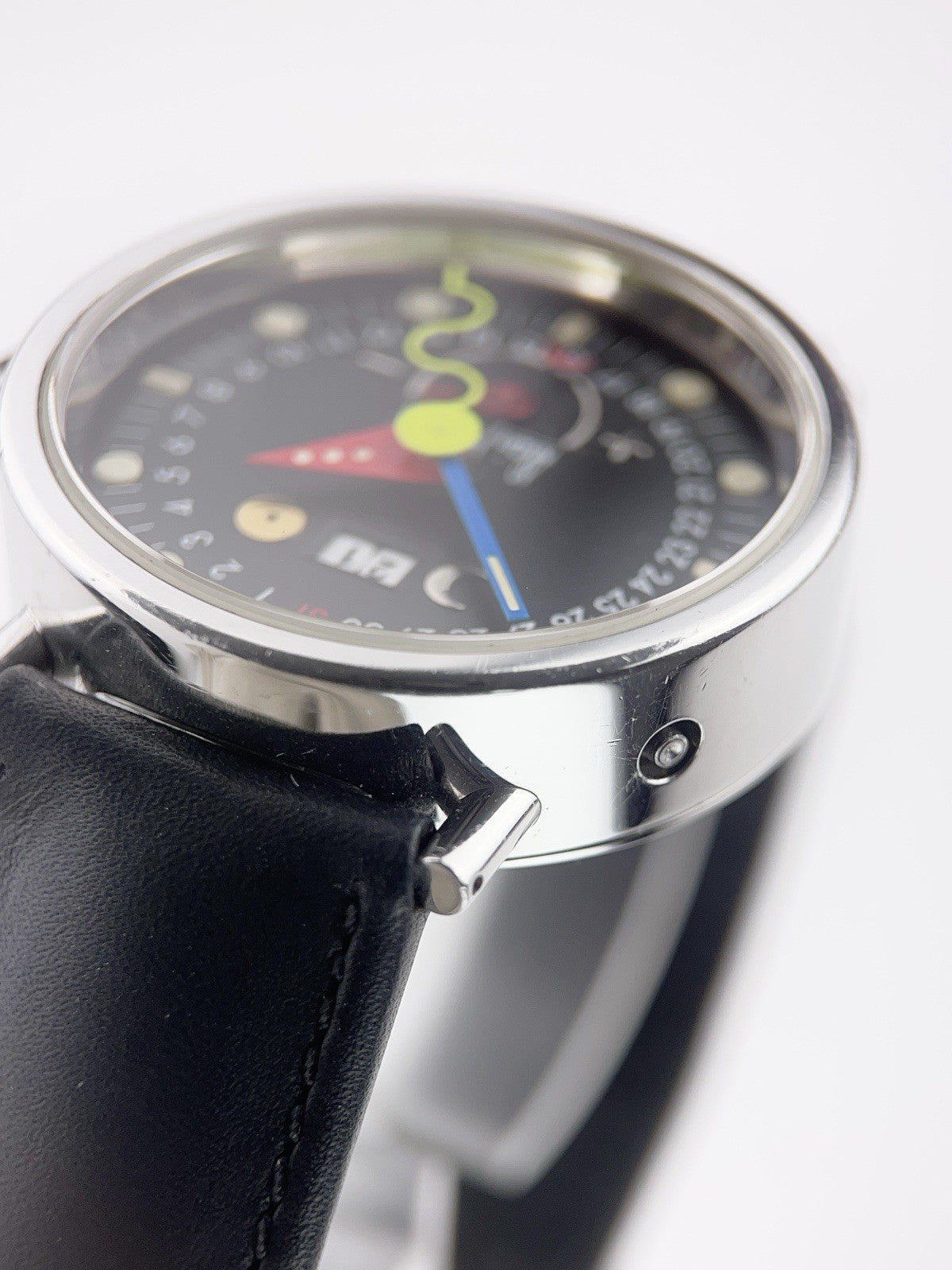 Alain Silberstein Stainless Steel Black Dial 37.5mm Automatic Men’s Watch HEBDO