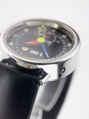 Alain Silberstein Stainless Steel Black Dial 37.5mm Automatic Men’s Watch HEBDO