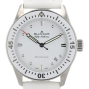 2026 NEW Blancpain Fifty Fathoms Steel White Dial 38mm Auto 5100 1127 W52A