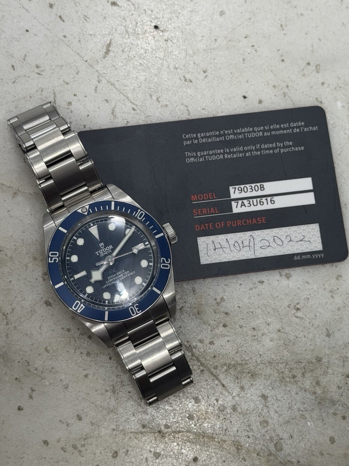 2022 Tudor Black Bay 79030B Stainless Steel Men's Automatic Watch - Box/Papers
