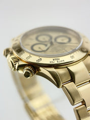 1991 Rolex Daytona 18k Yellow Gold 40mm Gold Tone Dial 40mm Automatic Mens 16528