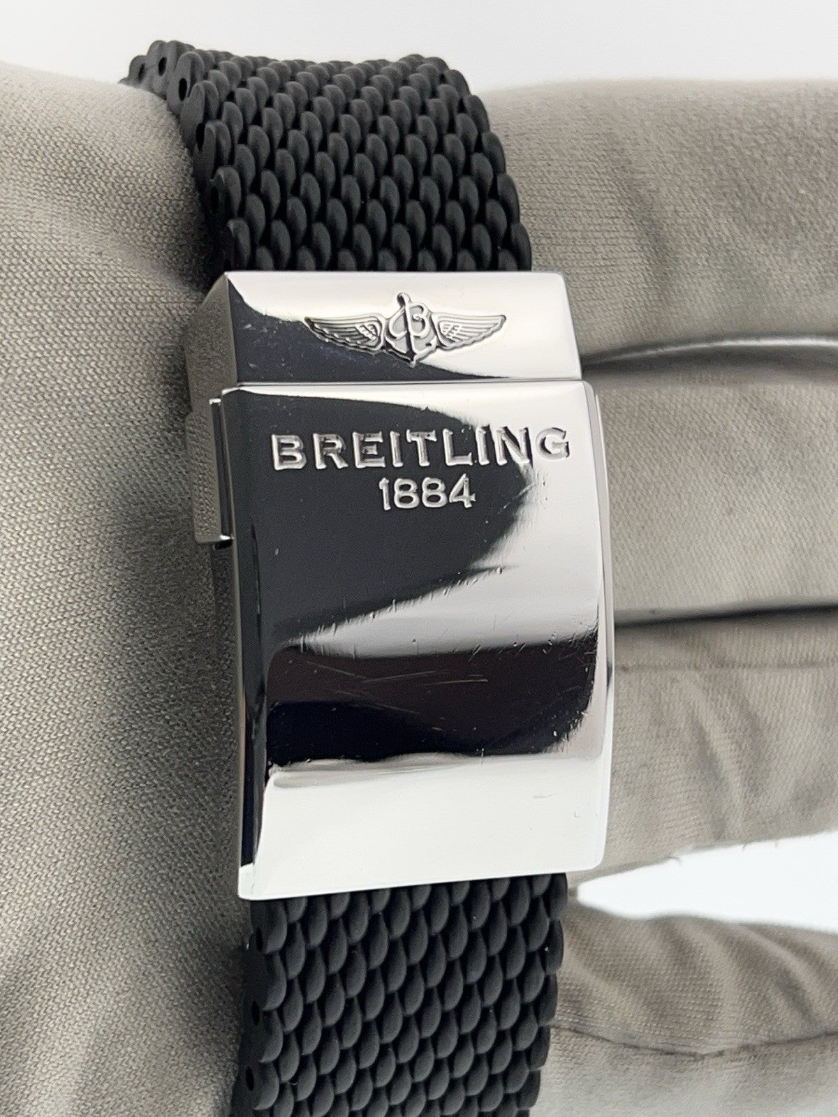 Breitling Superocean Steel & Gold Chrono Black Dial 44mm Automatic Mens U13313