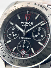 Tudor Sport Chronograph Stainless Steel Black Dial 41mm Automatic Watch 20300