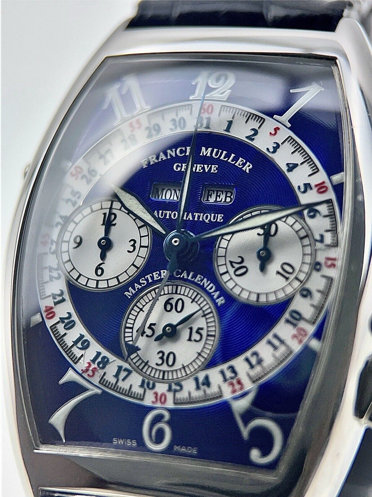 Franck Muller Master Calendar Chronograph Steel Blue 34mm Automatic Men’s Watch