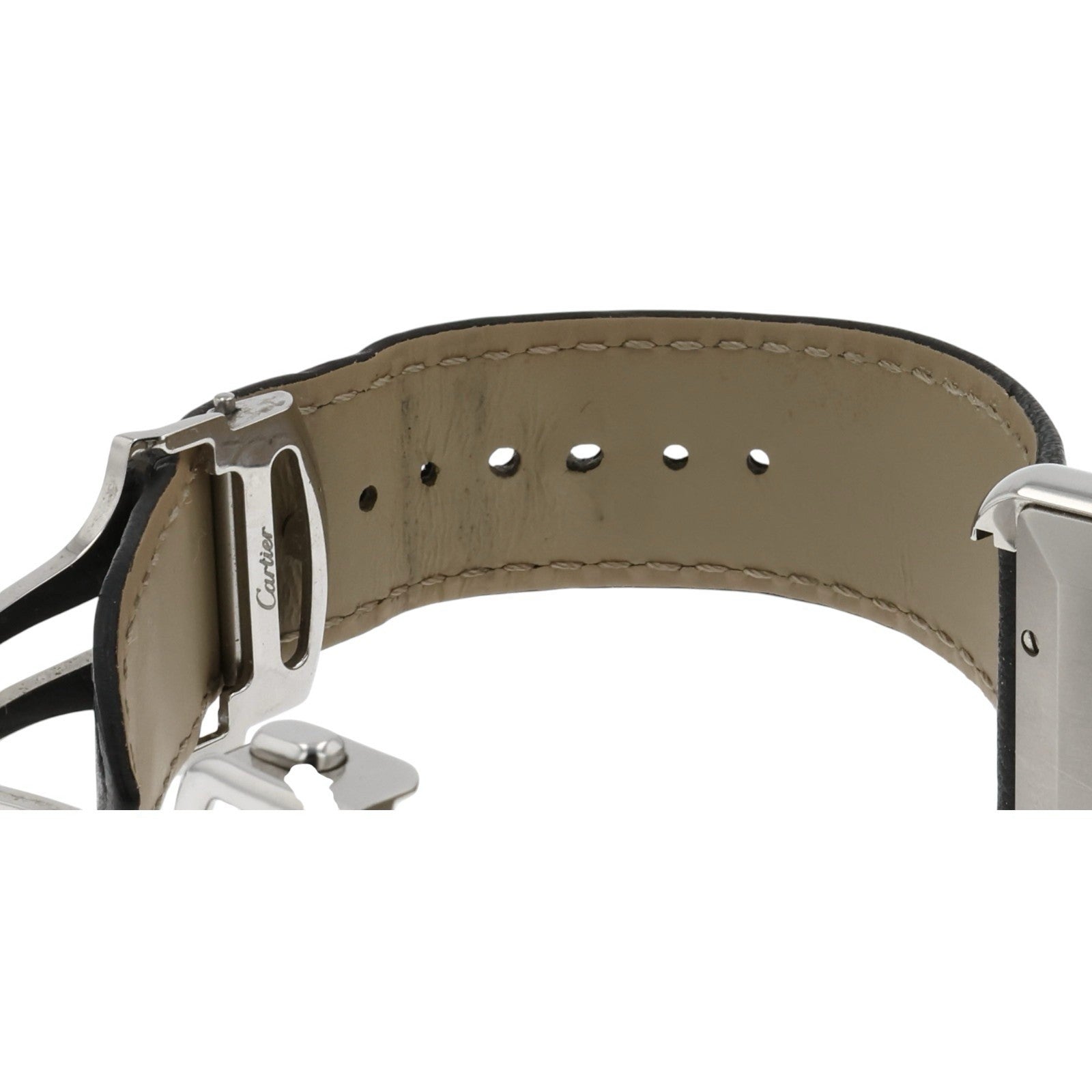 Cartier Tank Stainless Steel Silver Dial 31mm Automatic Men's Watch WSTA0040